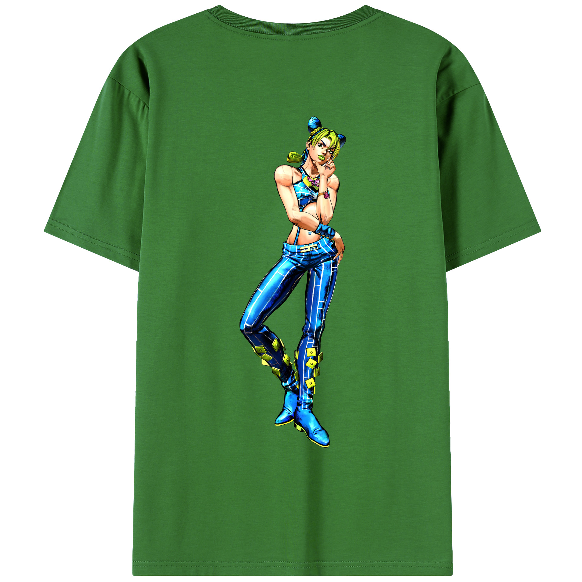 （画像用） "ジョジョの奇妙な冒険 くうじょう ジョリーン JoJo's Bizarre Adventure Jolyne Cujoh " レディース半袖Tシャツ(バックプリント)